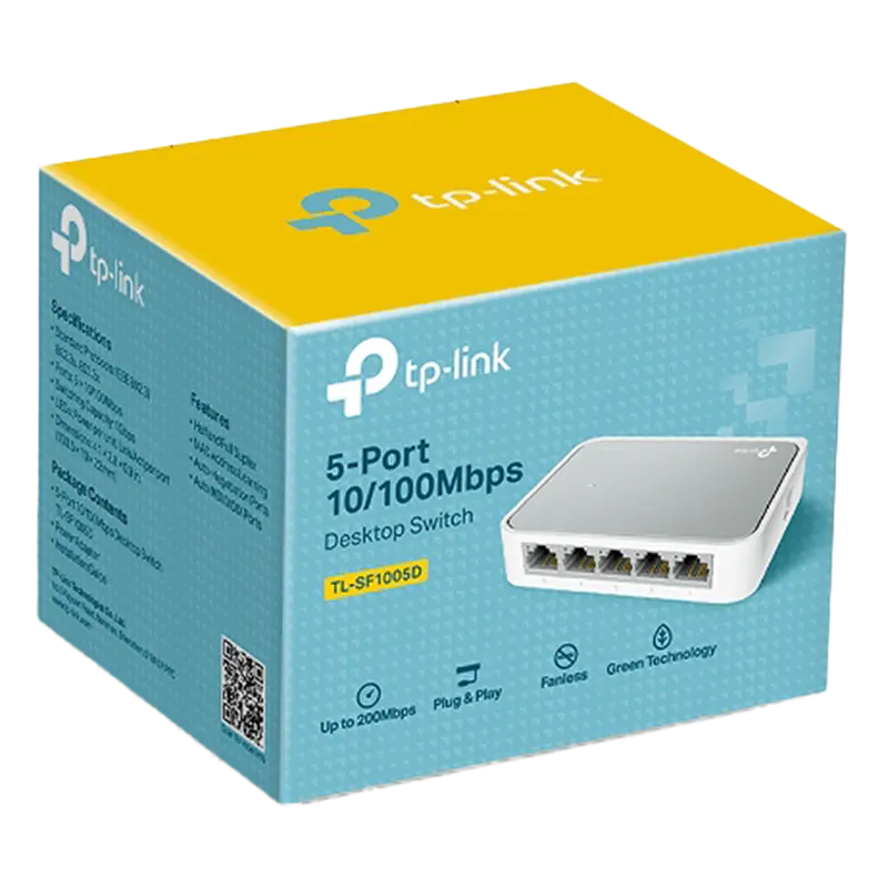 TP-LINK DESKTOP SWITCH 5 PORT 10&100MBPS- TL-SF1005D Mascom International.webp
